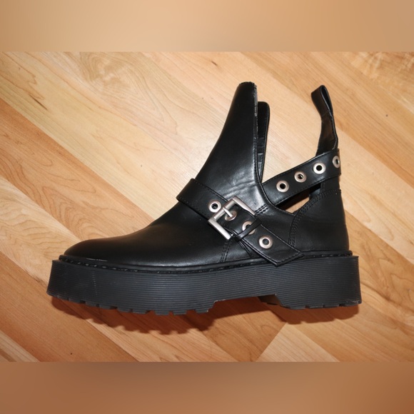Zara | combat Style Ankle Boots Size 8 * small flaws - Picture 3 of 13